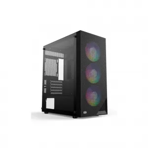 PCCOOLER PC CASING C3B310 BLACK + 4 FAN FX-120 BLACK