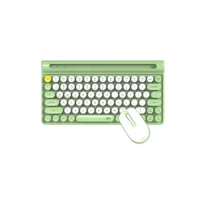 FANTECH WK897 GO MOCHI 80 KEYBOARD MOUSE WIRELESS COMBO GREEN MATCHA