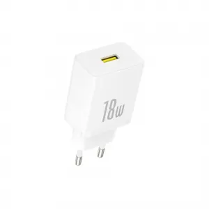 BASEUS CUBE FAST CHARGER 1U 18W EU - MOON WHITE