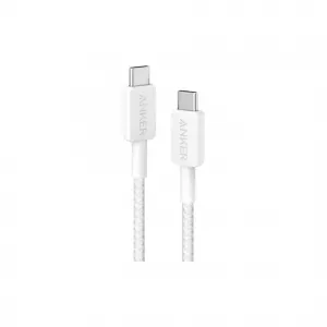 ANKER CABLE 322 USB-C TO USB-C 3FT BRAIDED - A81F5 WHITE