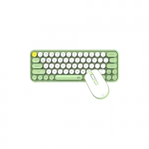 FANTECH WK896 GO MOCHI 65 KEYBOARD MOUSE WIRELESS COMBO GREEN MATCHA