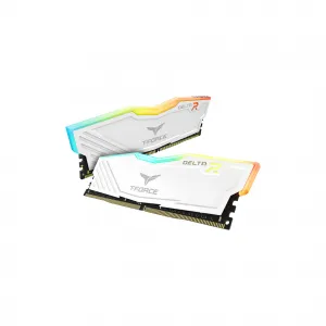 TEAM TFORCE DELTA RAM LONGDIMM DDR4 8GBX2 PC3200 RGB WHITE